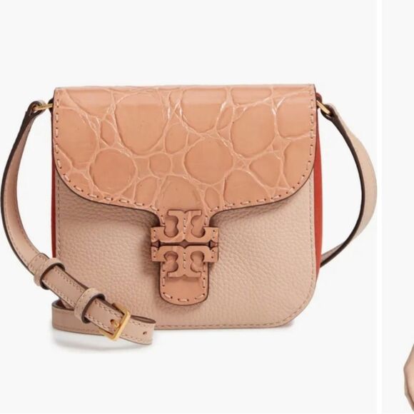 Tory Burch Handbags - Tory Burch Mcgraw Croc Embossed Crossbody